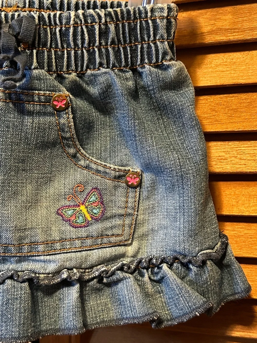The Children's Place Ruffled Jean Skirt